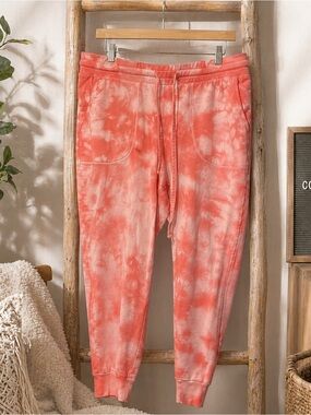 Torrid Active Fleece Crop Joggers Pink  Tie Dye Lounge Sweatpants Women’s 1X